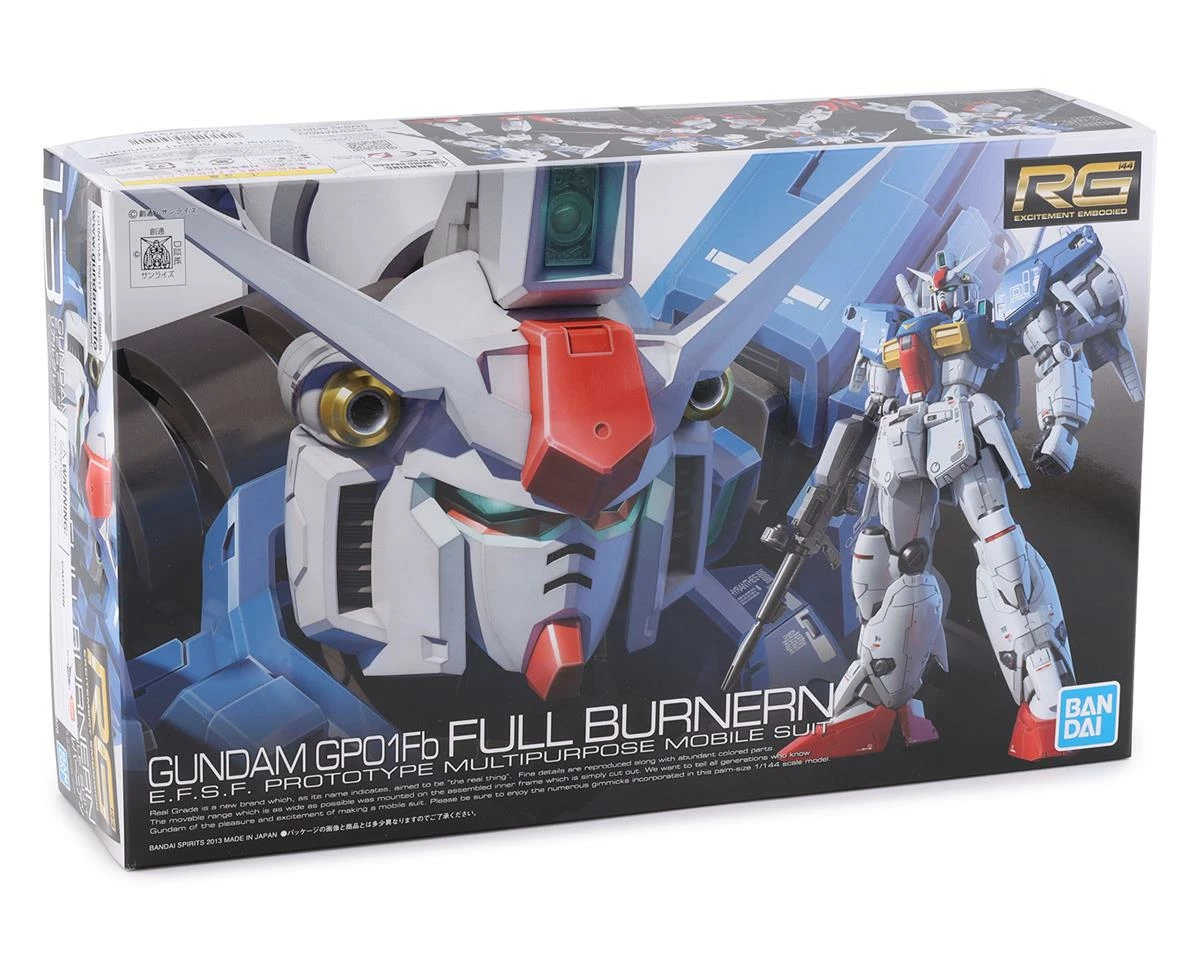 Bandai GP01Fb Gundam E.F.S.F. Prototype 1/144 Real Grade Action Figure Model Kit - Image 2
