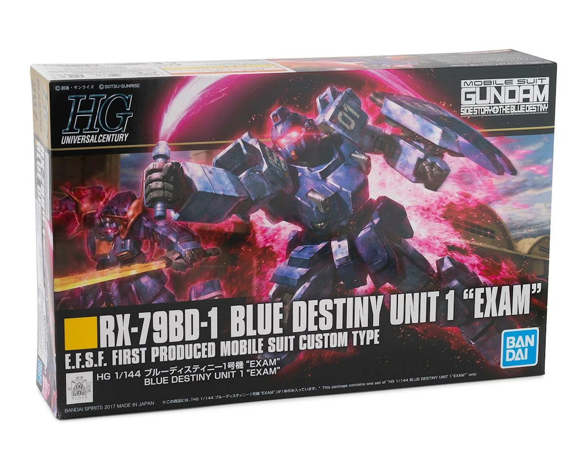 Bandai Spirits #207 RX-79BD-1 Blue Destiny Unit 1 Exam Gundam 1/144 High Grade Action Figure Model Kit - Image 3