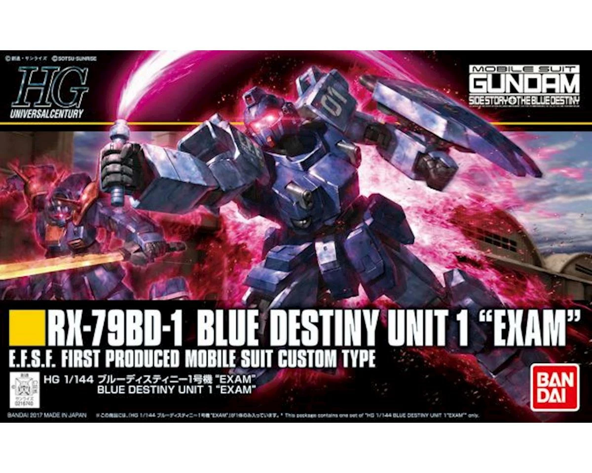 Bandai Spirits #207 RX-79BD-1 Blue Destiny Unit 1 Exam Gundam 1/144 High Grade Action Figure Model Kit - Image 5