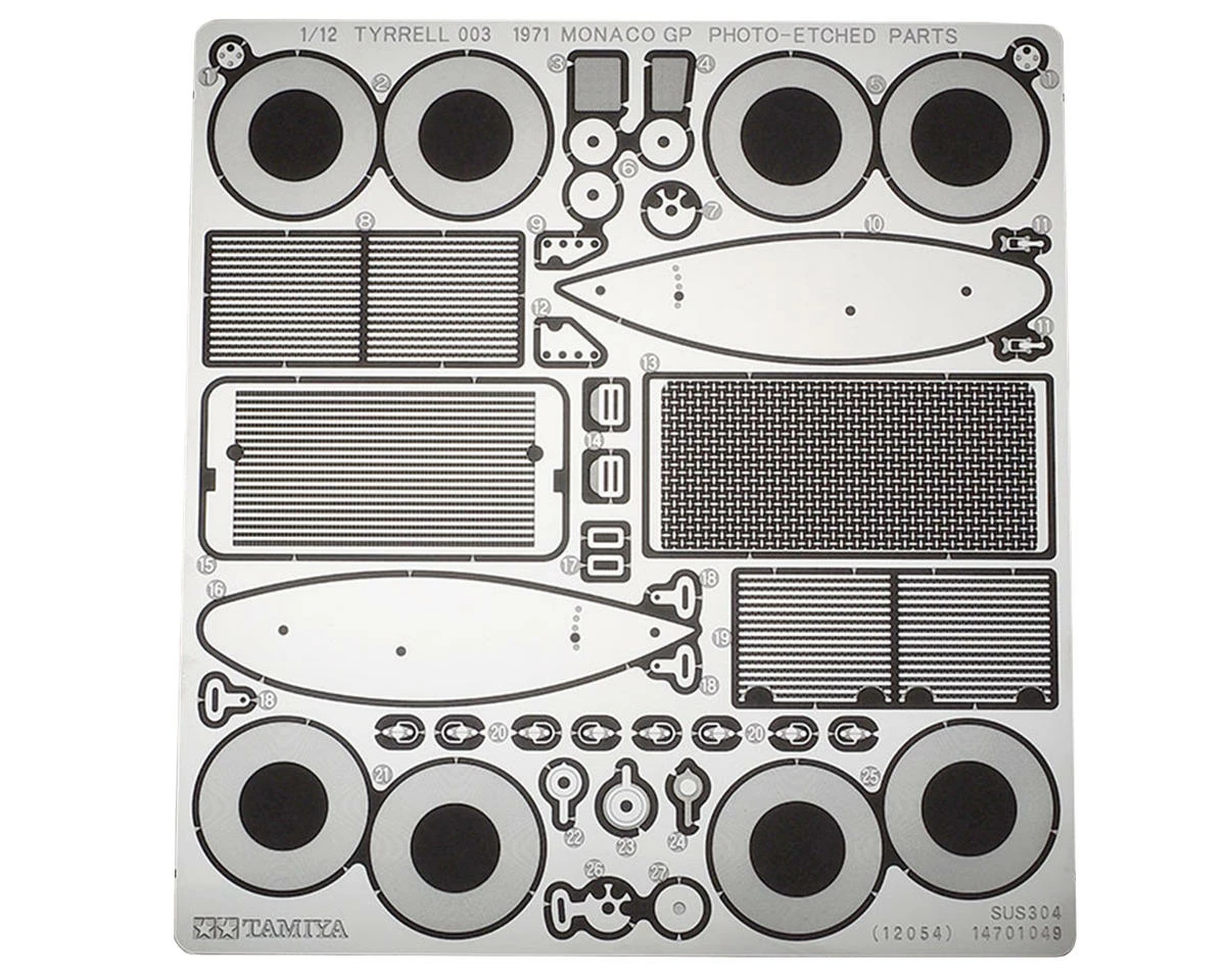 Tamiya Tyrrell 003 1971 Monaco GP 1/12 Plastic Model Kit - Image 8