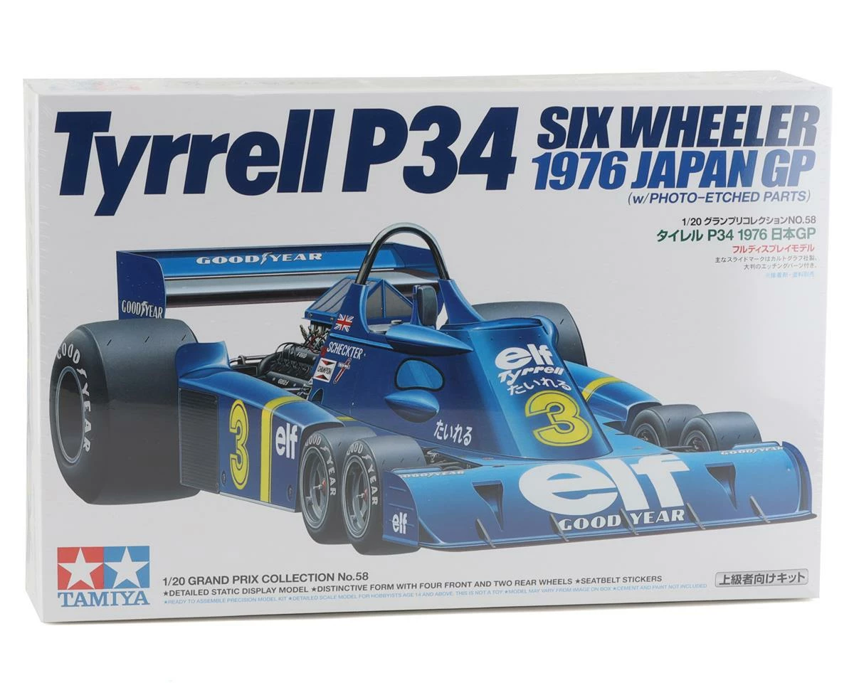 Tamiya 1/20 Tyrrell P34 Six-Wheeler Plastic Model Kit W/Photo-Etched Parts 8 Tamiya 1/20 Tyrrell P34 Six-Wheeler Plastic Model Kit W/Photo-Etched Parts - Image 8
