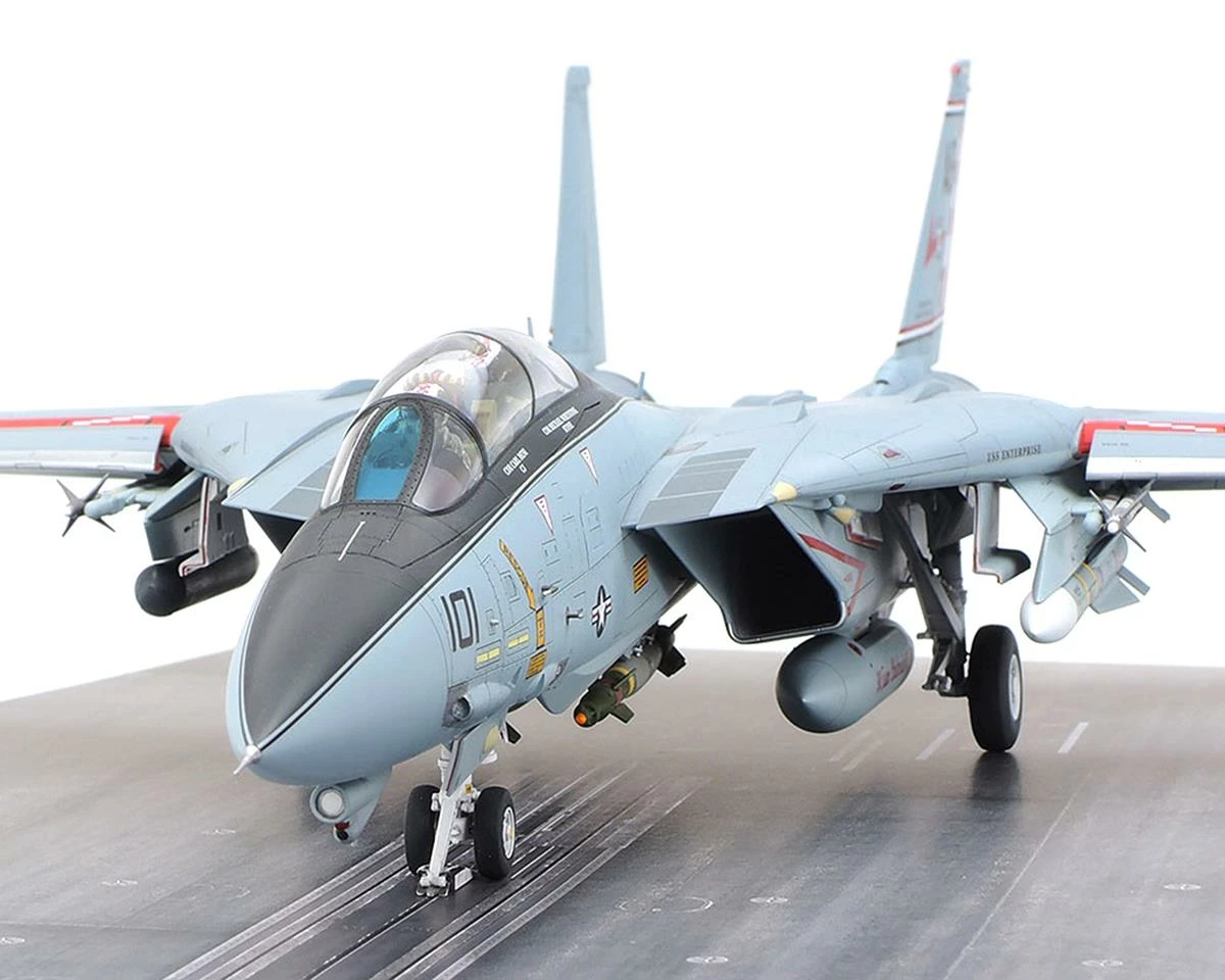 Tamiya 1/48 Grumman F-14A Tomcat Model Jet Kit W/Carrier Launch Set (Late Model) - Image 4